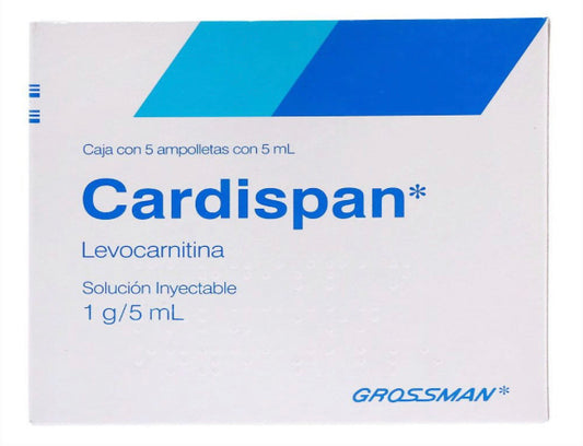 Cardispan Solucion Inyectable 5 pzas de 5 ml cada una.