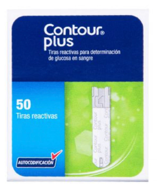 Contour Plus, tiras reactivas 50 piezas