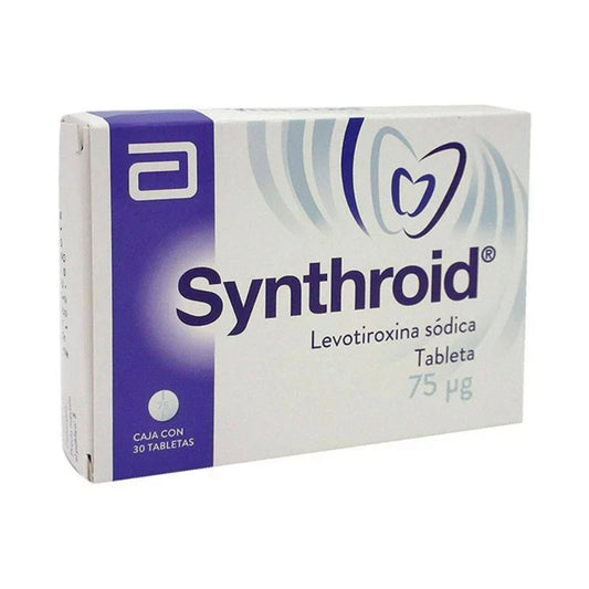 Sinthroyd 75 ug, Caja con 30 tabletas.
