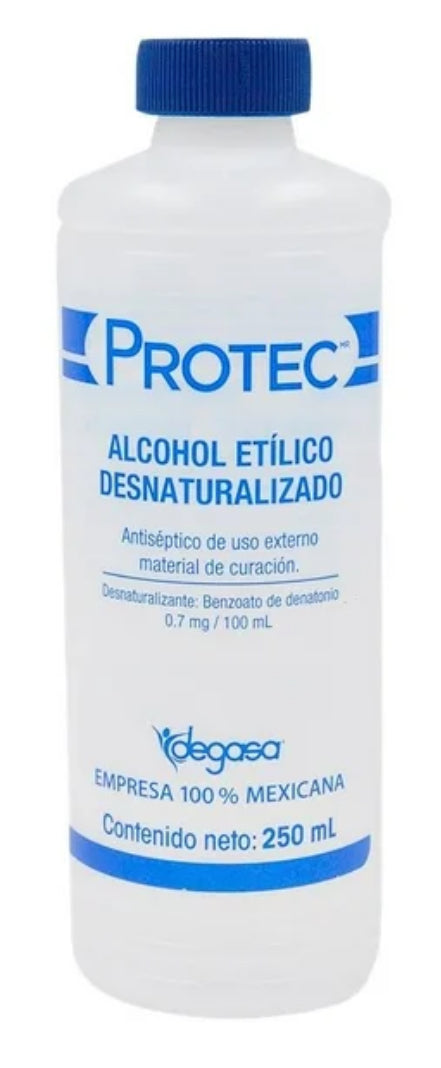 Alcohol etílico Protec desnaturalizado, 250 ml.