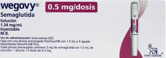 Wegovy Flextouch (0.5 mg) Semaglutida Sol. 1.34 mg/ml 1 pluma inyectable 1.5 ml.
