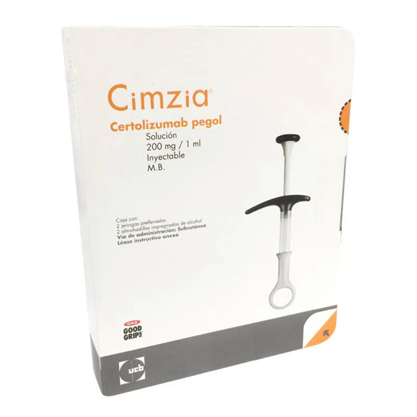 Cimzia 200 mg/ 1 ml,  inyección con 2 jeringas prellenadas.