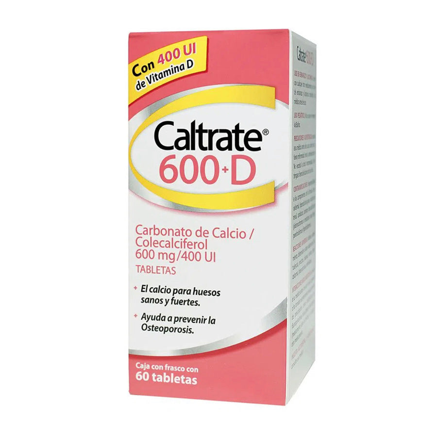Caltrate 600+D 400UI, 60 tabletas
