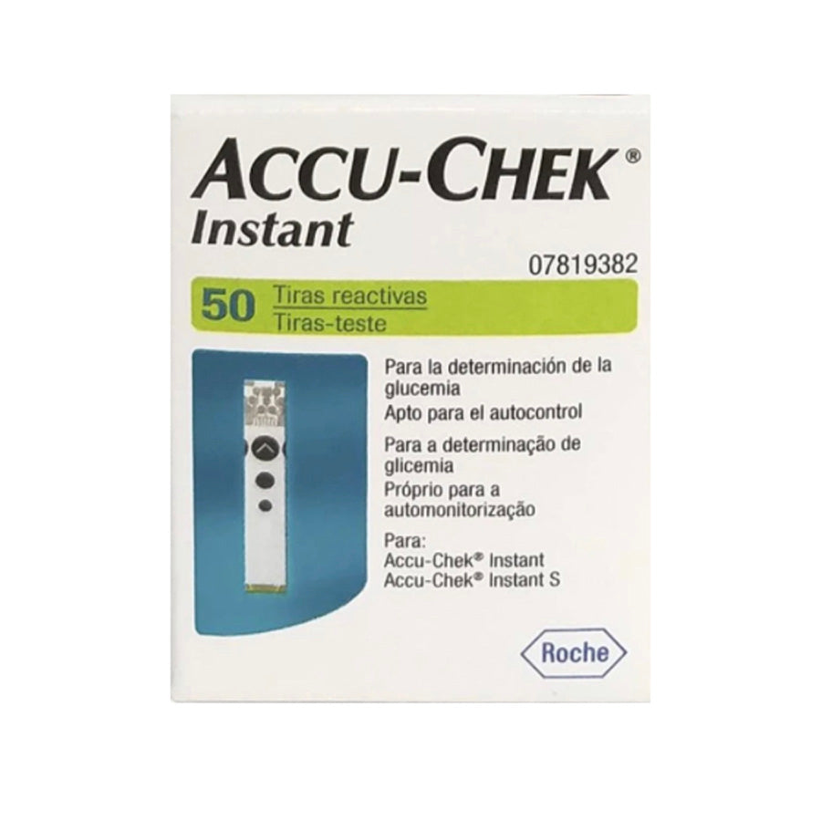 Tiras reactivas, marca Accu-Chek® Instant, 50 tiras reactivas