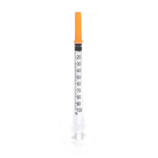 Jeringa para insulina con aguja, 0.5 ml, 31 g x 8 mm