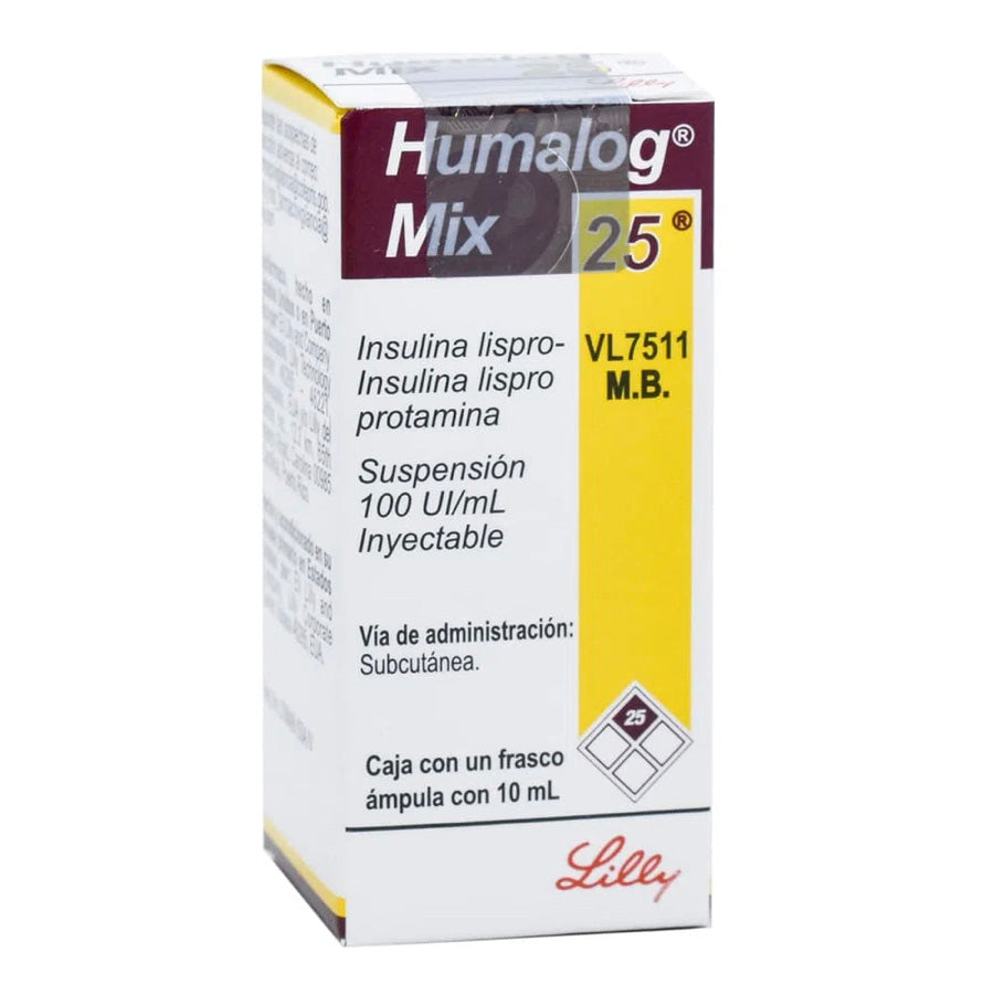 Humalog Mix 25, 100 UI, 10 ML, frasco ampula