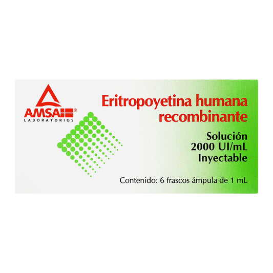 Eritropoyetina Humana Recombinante 2000 UI/ mL Inyectable