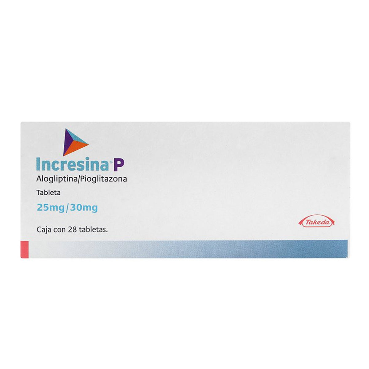 Incresina® P, 25 mg / 30 mg (Alogliptina / Pioglitazona), 28 tabletas