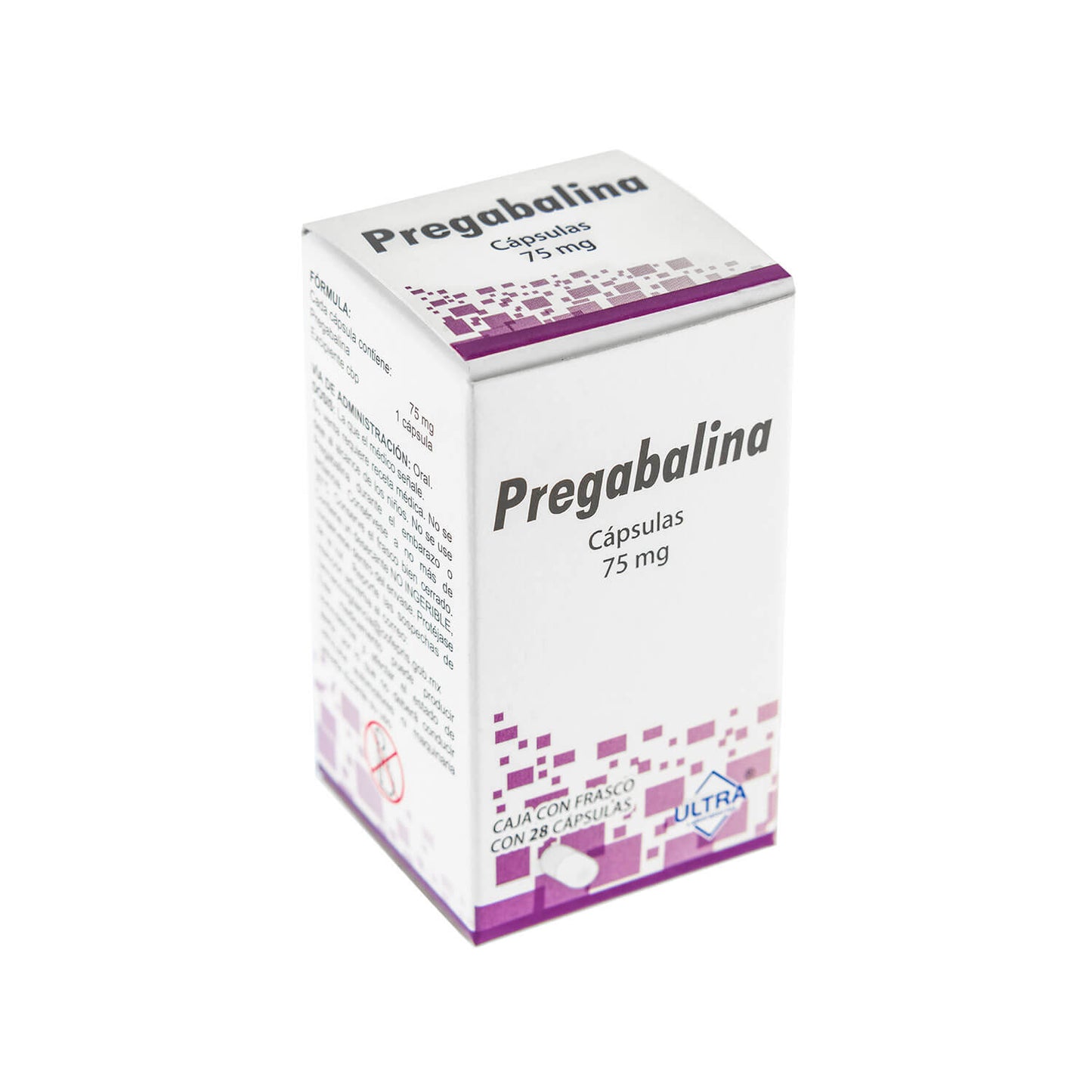 Pregabalina, 75 mg, 28 cápsulas