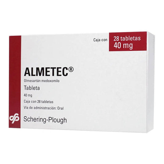 Almetec 40 mg, oral 28 tabletas.
