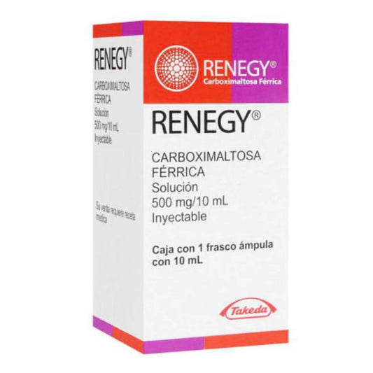 Renegy® Carboximaltosa Férrica, 10 mL, 500 mg / 10 mL
