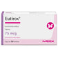 Eutirox 75 mcg, Caja con 50 tabletas.