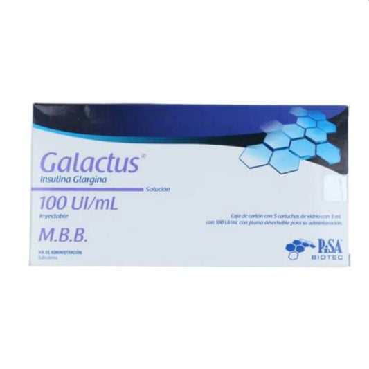 Galactus Insulina Glargina 10 ml Inyección Frasco Ámpula.