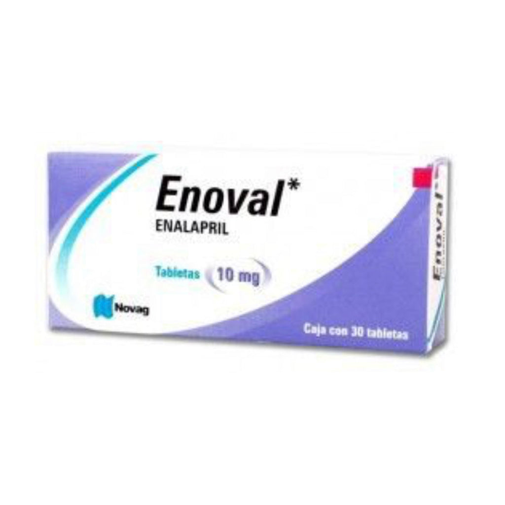 Enoval, enalapril tabletas 10 mg, 30 piezas.