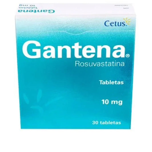 Gantena 10 mg, Rosuvastatina, caja con 30 tabs. OFERTA 2 + 1