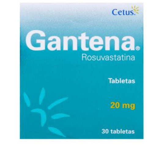Gantena 20 mg, Rosuvastatina, caja con 30 tabs. OFERTA 2 + 1