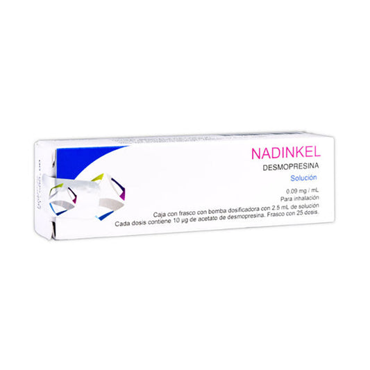 Nadinkel, Desmopresina, Solucion para inhalación 0.09 mg/ ml.