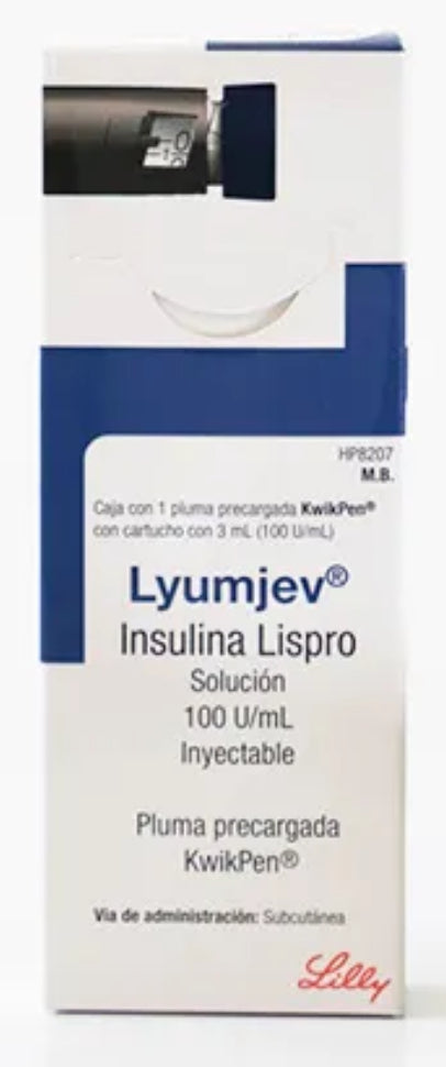 Lyumjev 100 U/ml, solución inyectable, pluma precárgala, 3 ml. – Vitialife