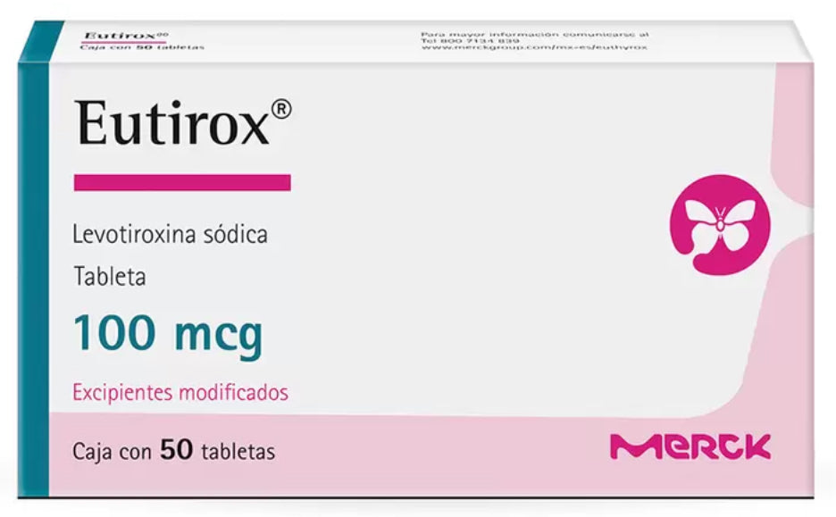 Eutirox 100 mg, oral caja con 50 tabletas. – Vitialife