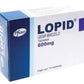 Lopid 600 mg, caja con 14 tabletas.