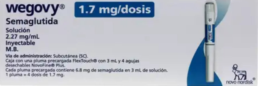 Wegovy 1.7 mg Flex Touch, una pluma 3 ml.