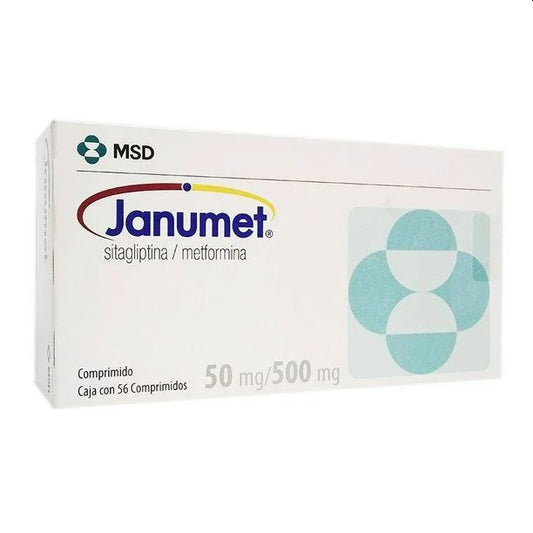 Janumet 50/500 mg, con 56 comprimidos.