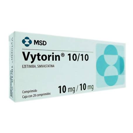 Vytorin 10/10 mg, 28 comprimidos.