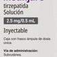 Moujaro 2.5 mg/ 0.5, Tirzepatida, sol inyectable un frasco.