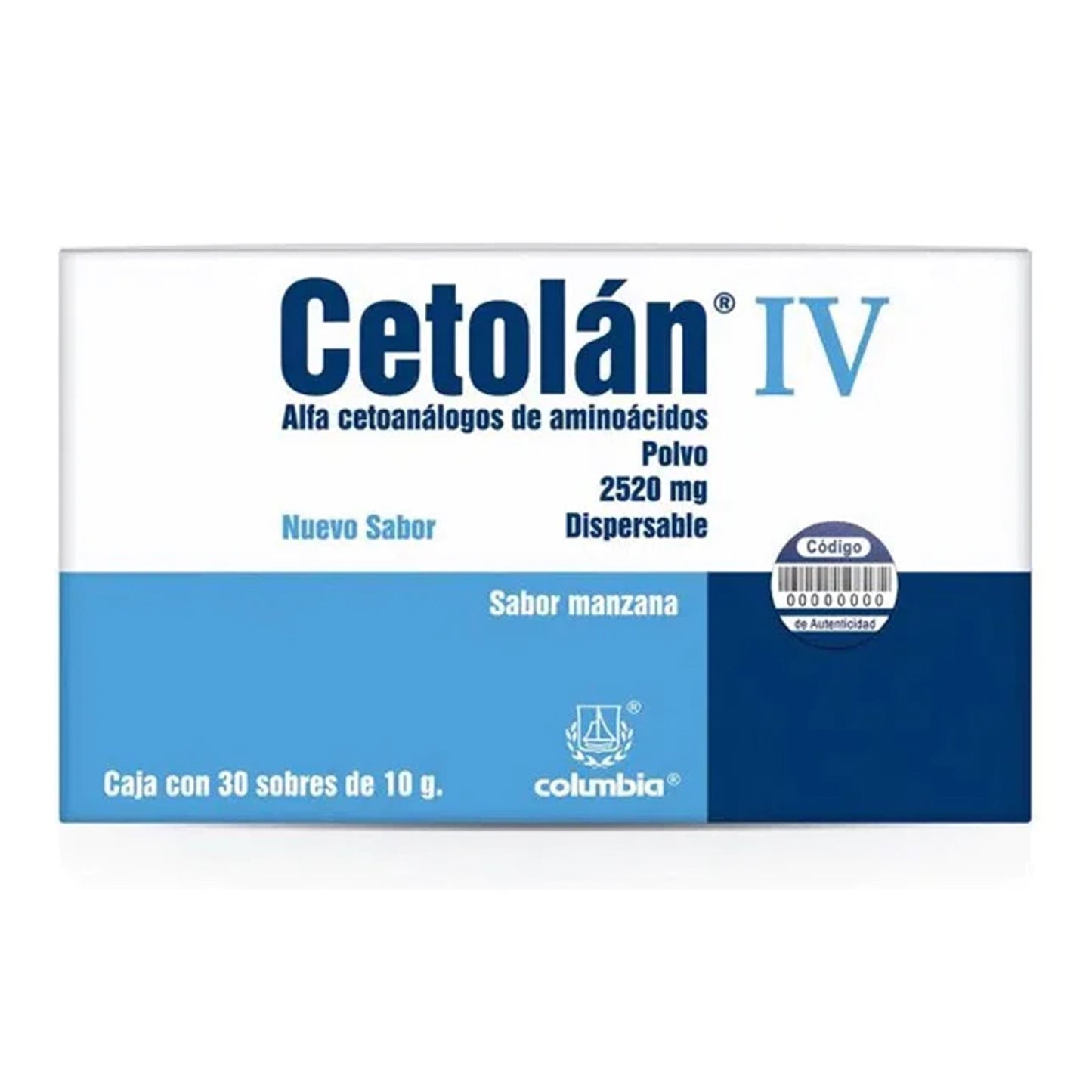 Cetolan IV 10 grs, 30 sobres sabor manzana