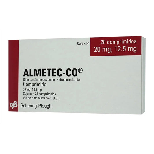 Almetec-Co 20/12.5 mg, 28 comprimidos oral.