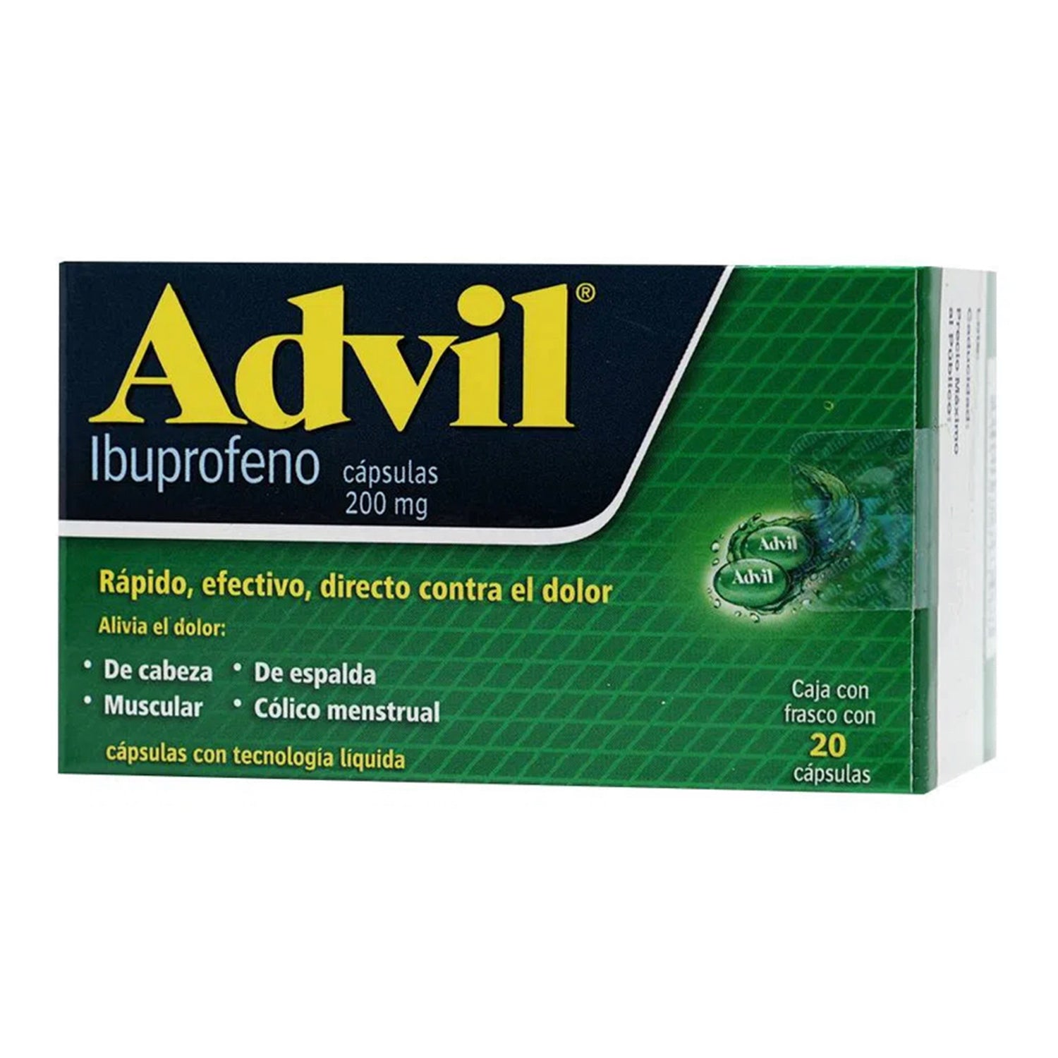 Advil Fast Gel 200 mg, 20 capsulas. – Vitialife