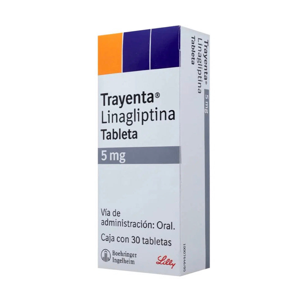 Linagliptina, marca Trayenta®, 5 mg, 30 tabletas