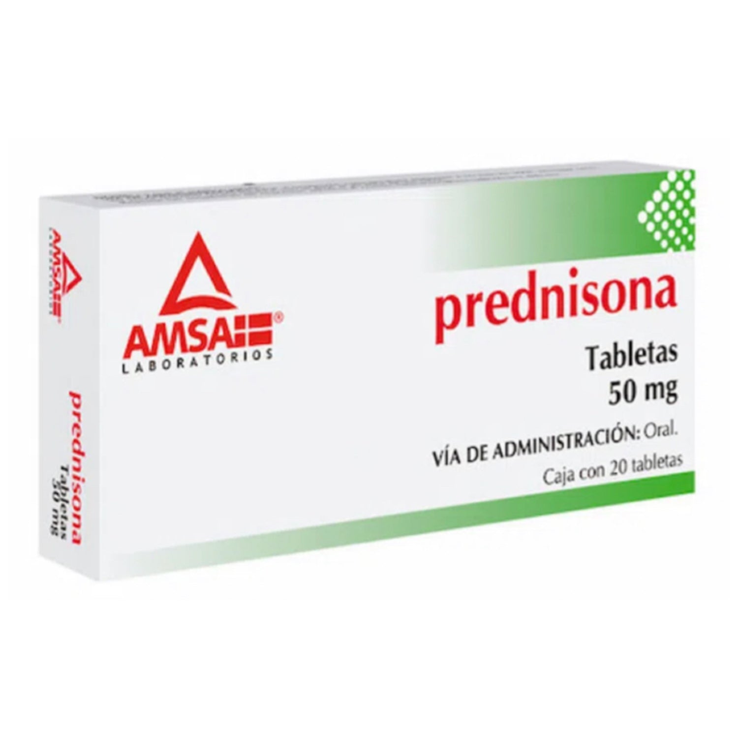 Prednisona 50 mg, caja con 20 tabletas. – Vitialife