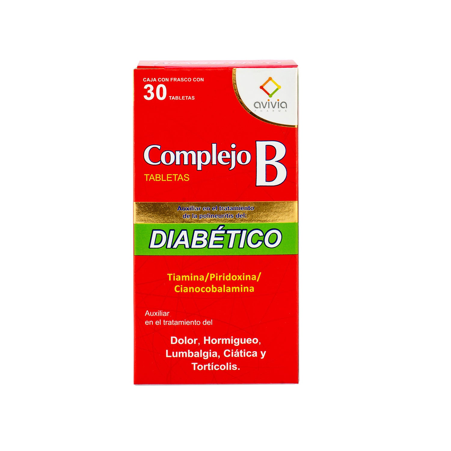 Complejo B, Marca Avivia, 30 Tabletas – Vitialife