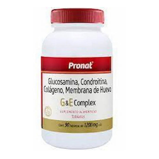 Glucosamida Condroitina G & E Complex, Suplemento Alimenticio, 90 tabletas.