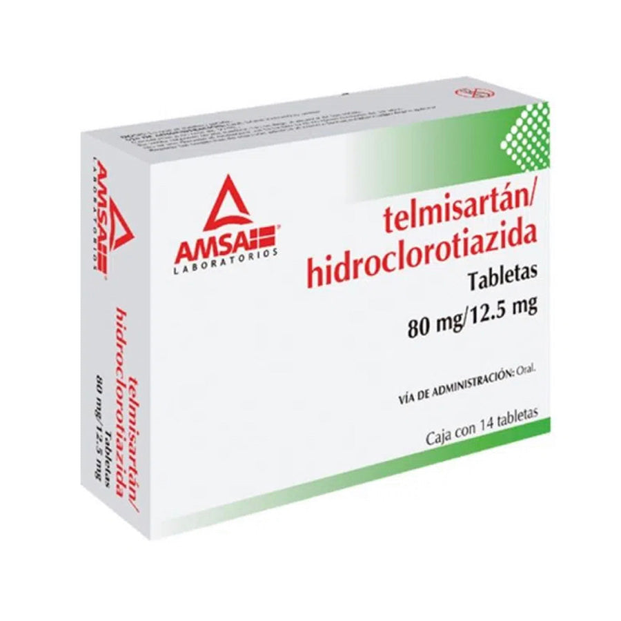 Telmisartan/ Hidroclorotiazida 80 mg/ 12.5 mg, con 14 tabletas