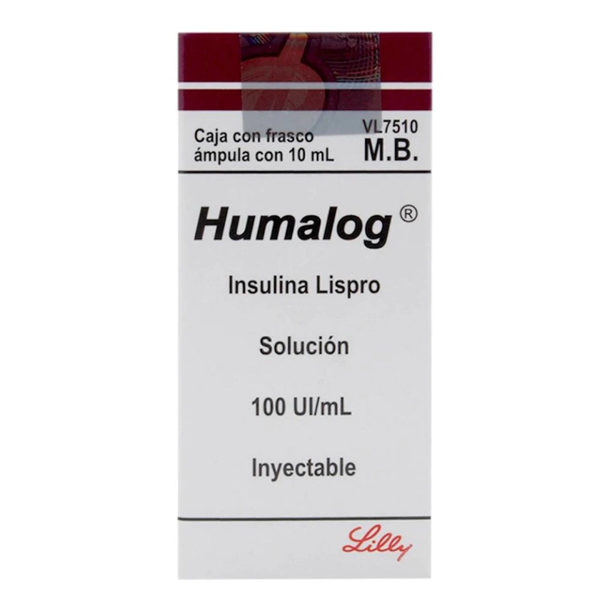Humalog Insulina Lispro, Suspensión Inyectable 10 ml, Frasco Ámpula.