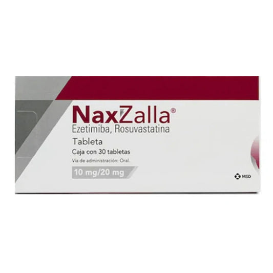 Naxzalla 10/20 mg 30 tabletas.