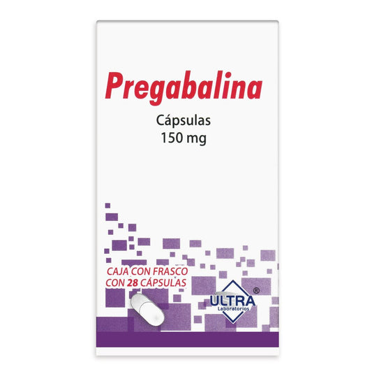 Pregabalina 150 mg con 28 capsulas. ULTRA