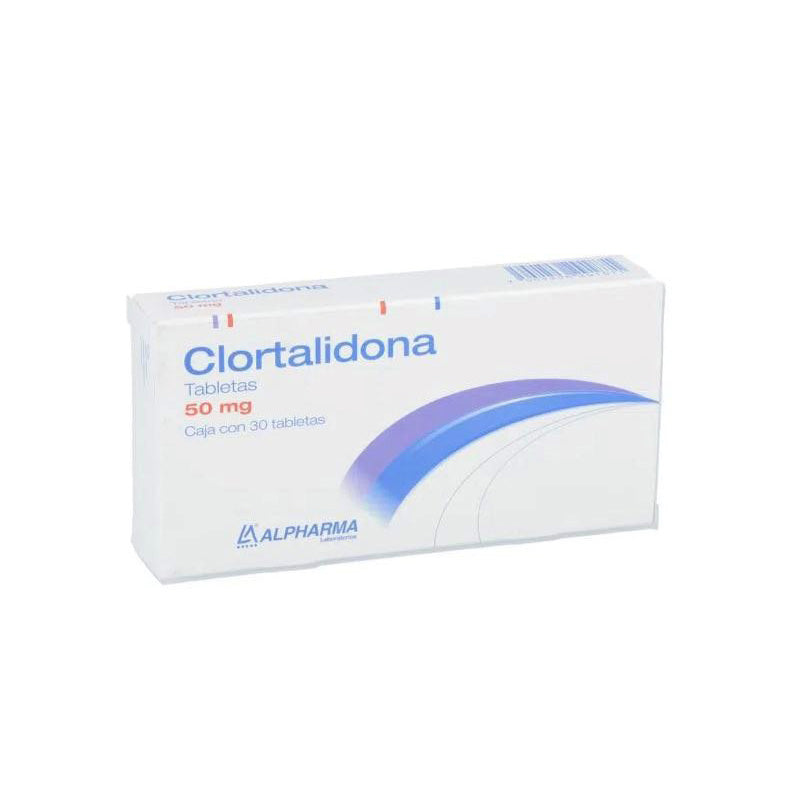 Clortalidona, 50 mg, 28 tabletas