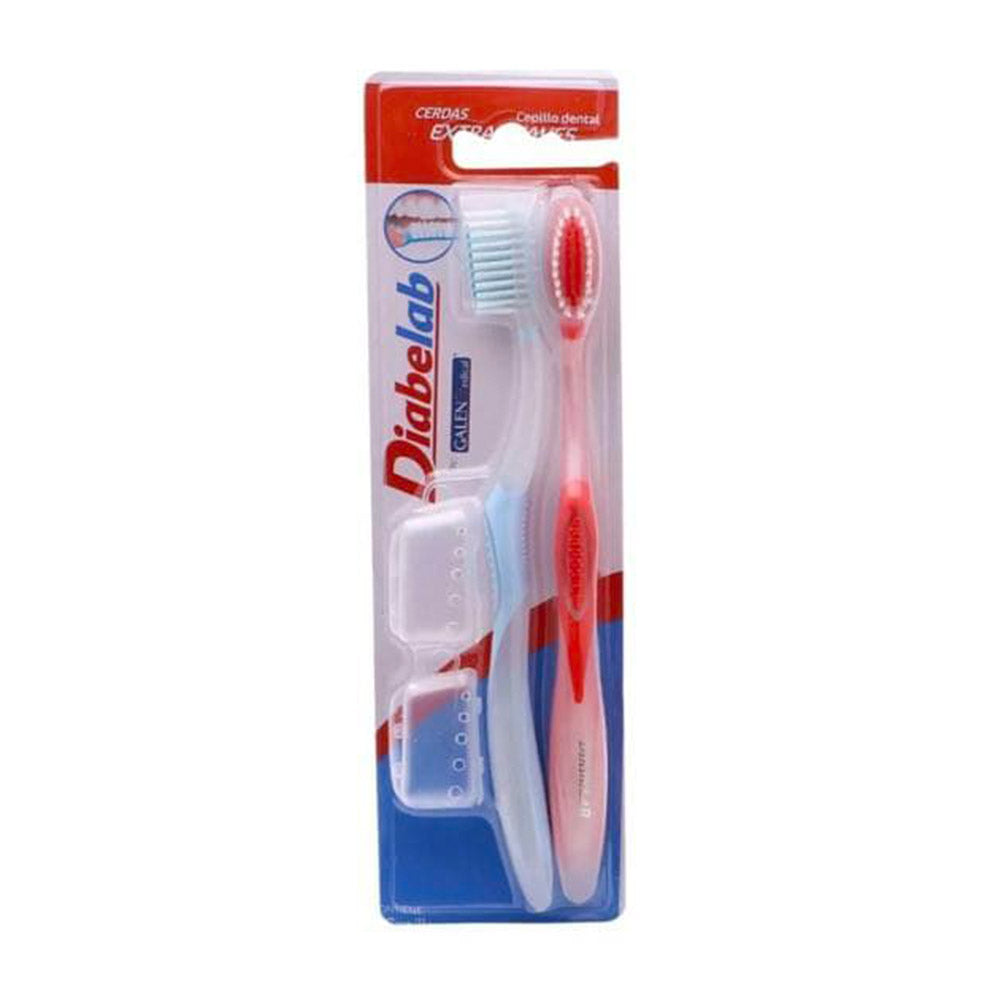 Cepillo dental con cerdas extra suaves, marca Diabelab, 2 piezas